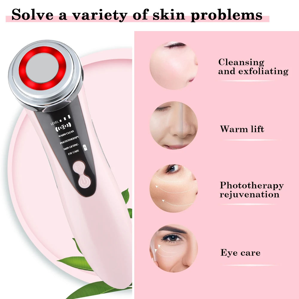 EMS Microcurrent Lifting & LED Facial Device – Anti Aging, Wrinkle Remover & Skin Rejuvenation