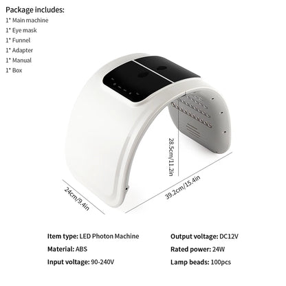 7 Colors LED Photon Machine with Nano Spray – Skin Rejuvenation & Moisturizing for Face & Body